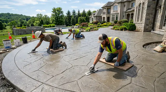 Concrete professional at work